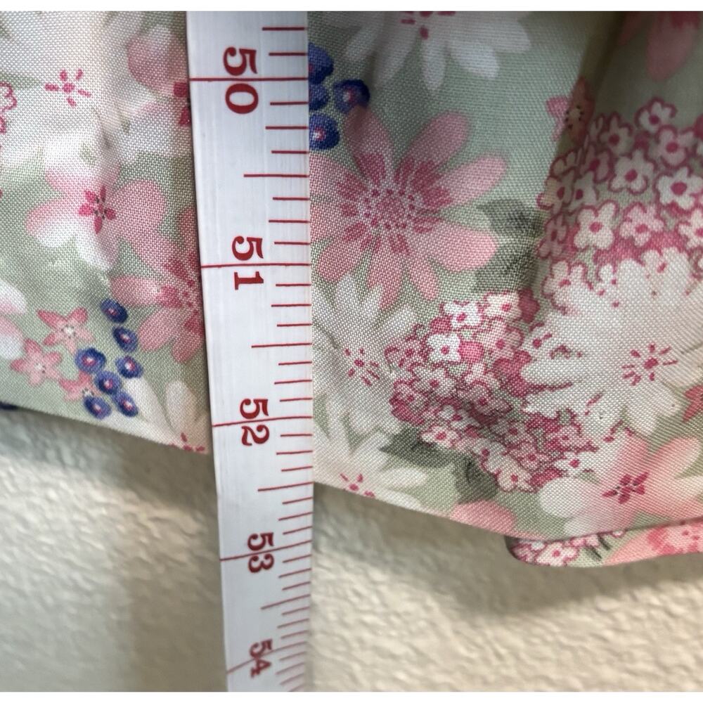 Vintage Erika Midi Dress 90’s Floral Smocked Button Front Tie Waist NWT Size M - Picture 11 of 11
